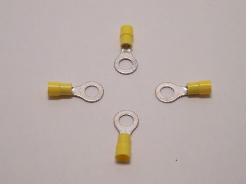 Yellow crimp 5/16&#034; ring terminals- 10-12 gauge- pkg/10 for sale