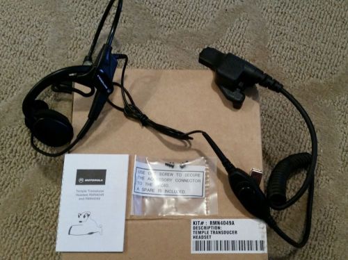 Motorola new in box temple transducer headset rmn4049 &amp; 4048 for sale