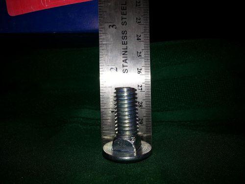 Lot of (23) 1/2-13 x 1-1/4 inch long Zinc Chromate plated carriage bolt