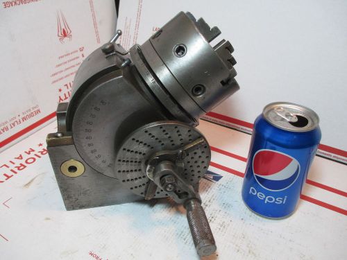 Precision Dividing/Indexing Head &amp; 4&#034; 3 Jaw Buck Chuck