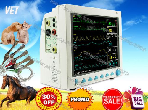 Usa store! vet veterinary colour patient monitor ecg nibp pr spo2 temp resp,usps for sale