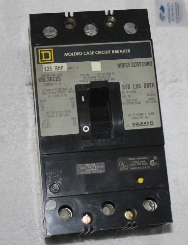 Square D Circuit Breaker KAL36125 125 AMP Very Good Condition