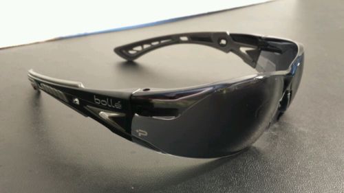 Bolle Rush Plus Safety Glasses Black/Gray Temples Smoke AF Lens 40208 Sunglasses