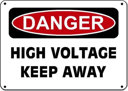 Danger sign - high voltage keep away - 10&#034;x14&#034; osha sign for sale
