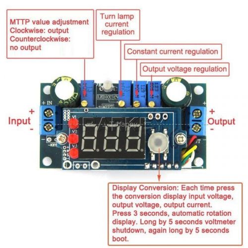Solar panels mppt controller 5a dc buck step-down constant voltage current modul for sale