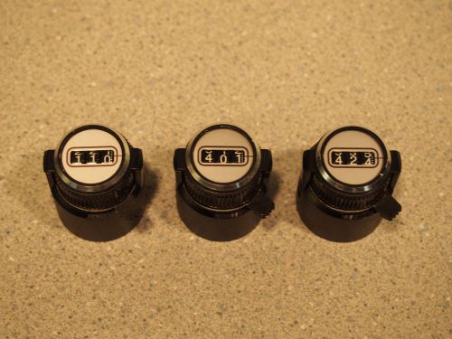 Lot of 3 Bourns CT-23 10-Turn Knobs Digital Readout 000-999 Tested Works