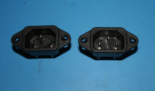 3pin IEC 10A AC Power  Inlet Socket Receptacle Panel Mount ( QTY 2 )