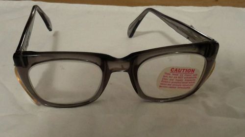 Vintage, Welsh safety glasses, smoke, clear lenses, sideshields
