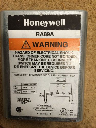 Honeywell switching relay ra89a-1074 hvac for sale