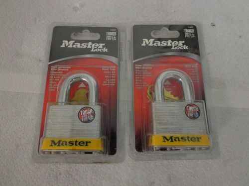 LOT OF 2 Security Padlock, Laminated Steel, 2&#034; Wide Body Master Lock  17DPF NEW!