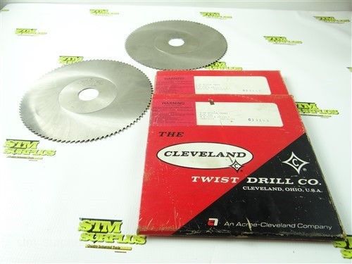 LOT OF 2 HSS SLITTING SLOTTING SAWS 8&#034; x 1/16&#034; x 1-1/4&#034; BORE MFG. BY CLEVELAND