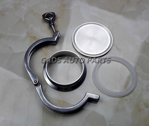 3&#034; end cap +3&#034; weld on ferrule +3&#034; tri-clamp +3&#034; ptfe gasket sanitary ss304 set for sale