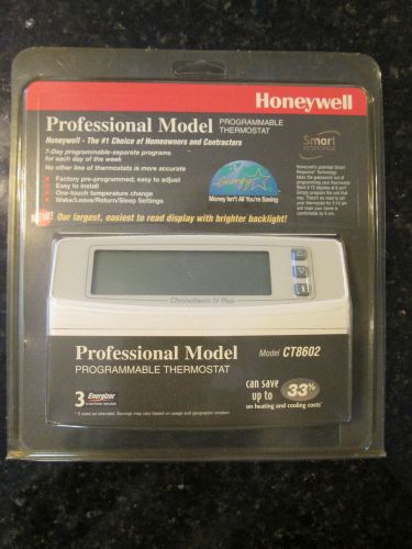 Honeywell Pro. Model CT8602 Programmable Thermostat (New in Sealed Packing)