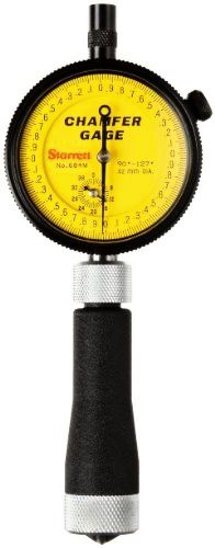 Starrett 684m-2z millimeter reading internal chamfer gauge w/ yellow dial, for sale