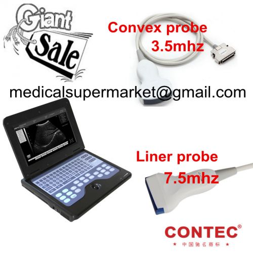 CMS600P2, Laptop B-Ultrasound Diagnostic System, convex probe+ liner probe
