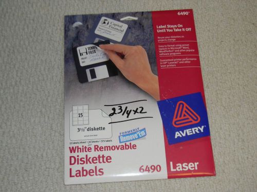 Avery 6490 Laser Label-3 1/2&#034; Diskette - 20 sheets - 299 Labels