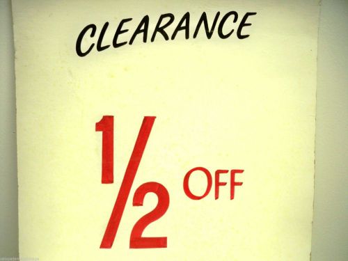 Vintage Clearance Sign 1950s 12 Off
