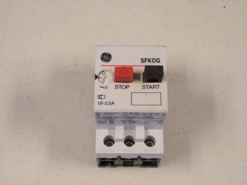 GE General Electric SFKOG 1.6-2.5 Amp Motor Starter Circuit Protector SFK0G