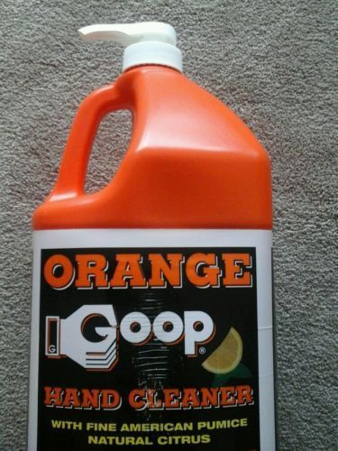 LOT OF 2- 64 OZ CONTAINERS ORANGE GOOP HAND CLEANER WITH PUMICE. BIODEGRADEABLE