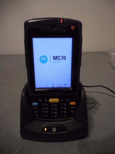 Motorola symbol mc7090 hand held pda mc70 1d 2d barcode scanner +cradle 19260090 for sale
