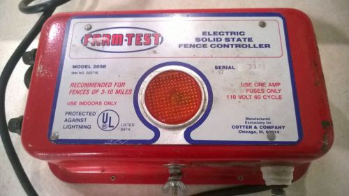 Deluxe Farm-Test Electric Fence Controller  Solid State 3-10 miles model 2058