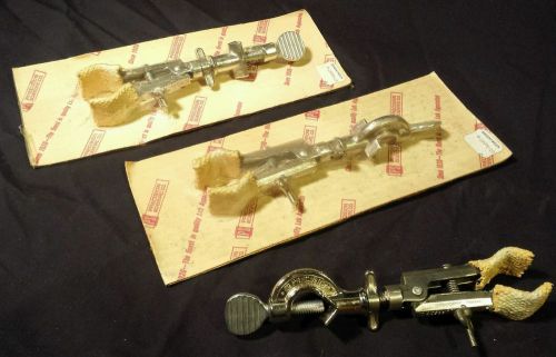 Lab clamps w kevlar (lot 3) - swivel type f flask, test tube etc - new old stock for sale