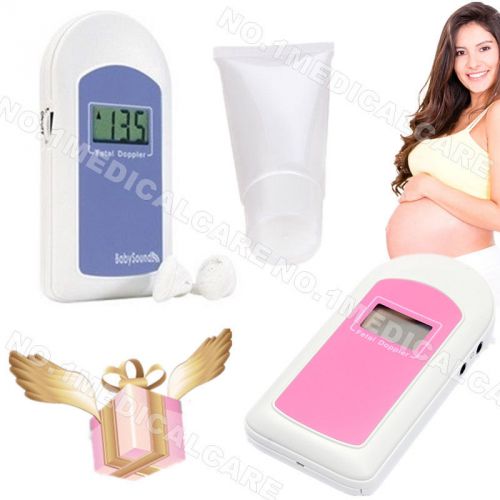 Pocket prenatal fetal doppler, baby heart beat monitor baby sound b, lcd, gel for sale