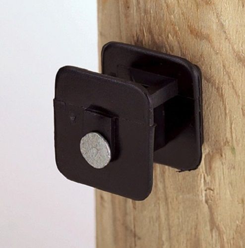 Electric Fence Insulator Wood-Post Square Black 20