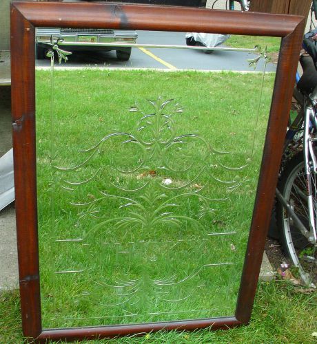 ANTIQUE &#034;WHISKY&#034; BAR MIRROR HOME OR BUSINESS UNIQUE LARGE FRAMED ONE OF A KIND!