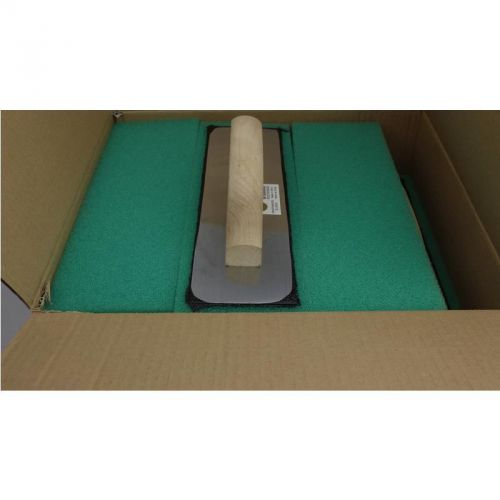 12Pk 4&#034;X12&#034;X3/4&#034; Green Foam Stucco and Grout Float Wood Handle MERIT PRO 09292