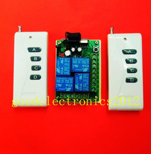 DC12V 4CH 10A relay switch for car opener,learning code RF switches 315mhz