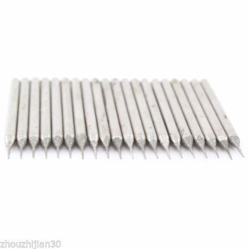 20pcs 0.5mm lapidary diamond grinding needle bits mounted tapered point gems 05d for sale