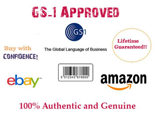 1000 UPC EAN Codes GS-1 Certified for Amazon- Lifetime Gurantee