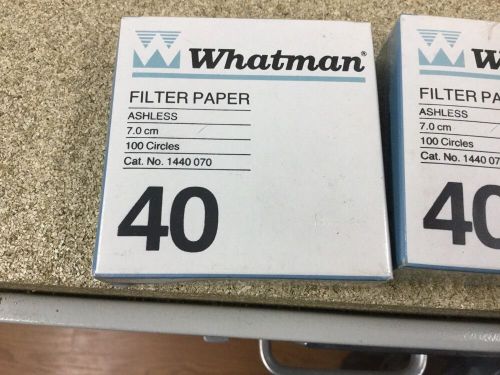 40 filter paper by whatman 1440 070 7 cm box of 100 lot of 3 for sale