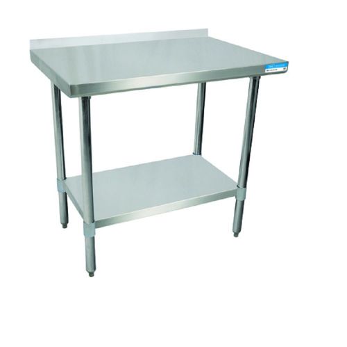 Stainless steel work 5&#034; riser table w s/s legs &amp; undershelf 96&#034; x 30&#034; bsvtr-9630 for sale