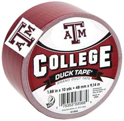 SHURTECH BRANDS LLC College Duct Tape, Texas A&amp;M, 1.88-In. x 10-Yd.