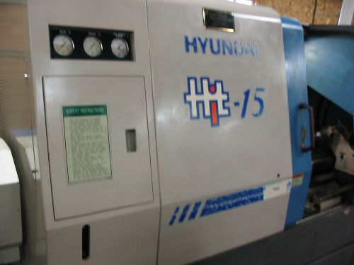 Hyundai Hit15 CNC lathe with bar feeder