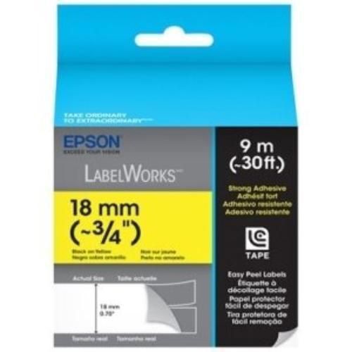 Epson Black On Yellow Lc Tape Cartridge - 0.75&#034; Width X 29.53 Ft Length -