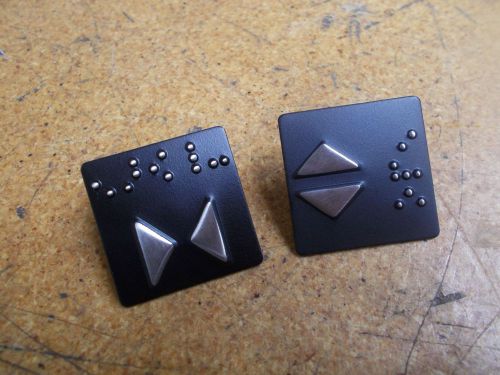 Door Closed Buttons In Braille New (Lot of 2)