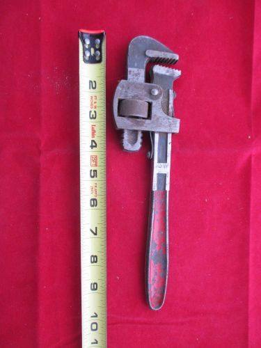 EARLY 10&#034; ADJUSTABLE PIPE WRENCH VINTAGE MONKEY WRENCH HAND TOOL MADE IN GERMANY