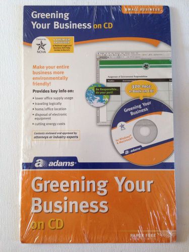 NOVA Adams Business Forms Greening Your Business on CD Small Business New