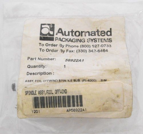 Automated Packaging System APS 56922A1 Foil Off Wind Spindle Assembly