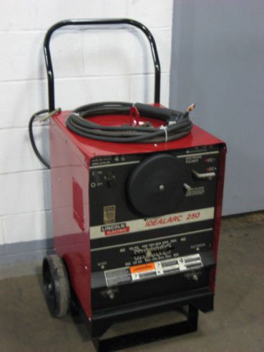 Lincoln idealarc 250 ac/dc 250amp stick welder w/ leads &amp; power cable for sale