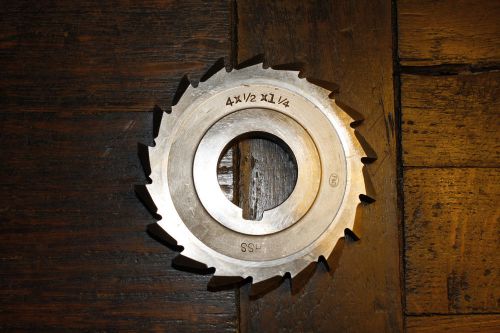 F &amp; D Single Angle Milling Cutter HSS 4&#034; x 1/2&#034; x 1 1/4&#034;