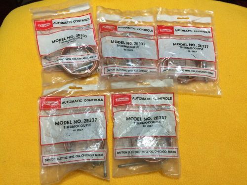Dayton thermocouple lot 5 new, nos model 2e337 48 inch, usa ! automatic controls for sale