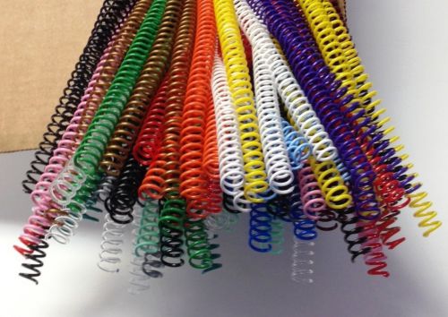 Random mix of coil, 12 mm plastic spiral binding coil 100 coil per box for sale