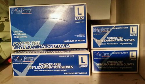 Powder free vinyl examination gloves X 4 boxes