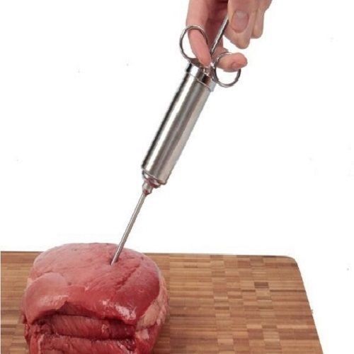 Grill Stainless Steel Meat Marinade Injector 2 OZ Needle Meat BBQ