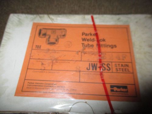 Parker 8 jw-ss weld lok tube fitting stainless stl  tube socket tee 5 pieces for sale