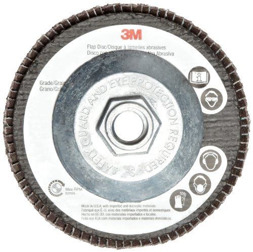 3M Flap Disc 577F, T27 Giant, Alumina Zirconia, Dry/Wet, 4-1/2&#034; Diameter, 36
